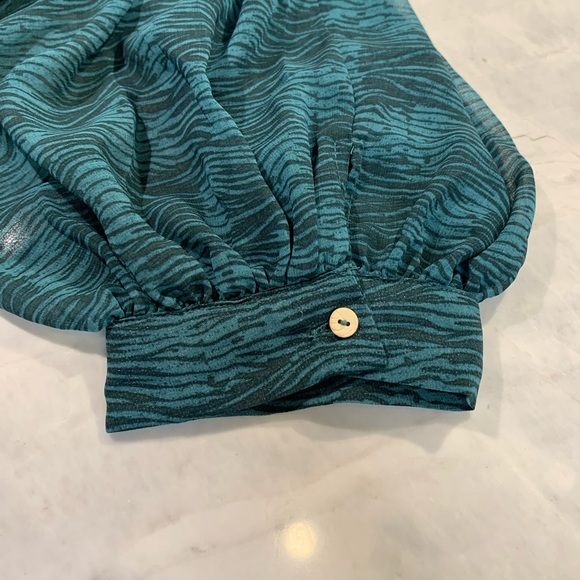 NWT Free People green + black harem pant perfect for swim or sleep size S - Picture 4 of 8